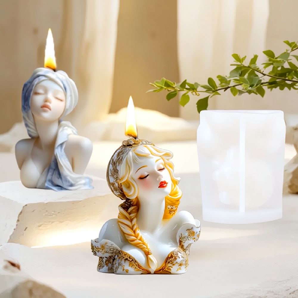 Resin Art Rose - Niedliches Mädchen mit Herz Silikonform 3D