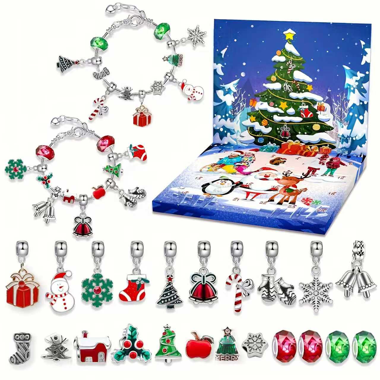 Resin Art Case - Kreatives Weihnachts-Countdown-Kalender-Set für 24 Tage, enthält