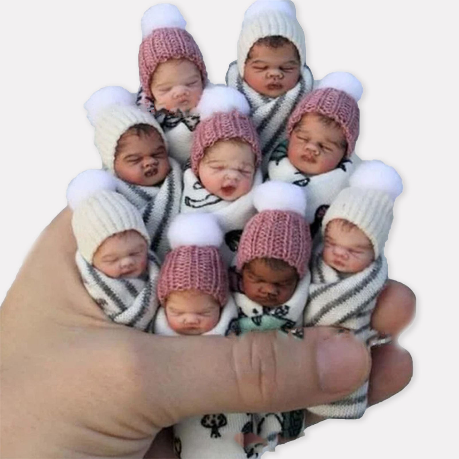 Resin Art Baby - Reborn-Babypuppen 7cm Lange Miniatur-Figuren, Niedliche Schlafende