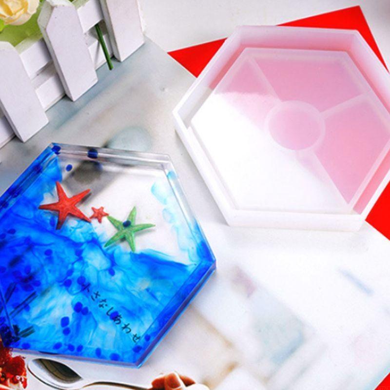 Sechseckige, runde DIY-Kunstha – Resin Art Equipment Bewertung und Preis