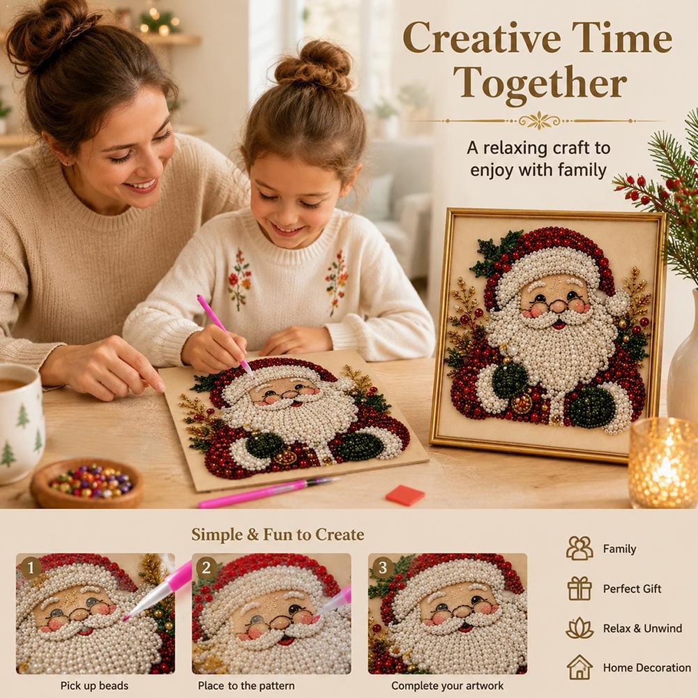Weihnachtsmann Perlen-Kunst DI – Resin Art Work Bewertung und Preis