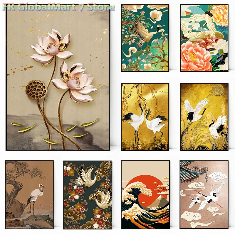 Retro-Kranich-Wandbilder, Diam – Resin Art Wallpaper Bewertung und Preis