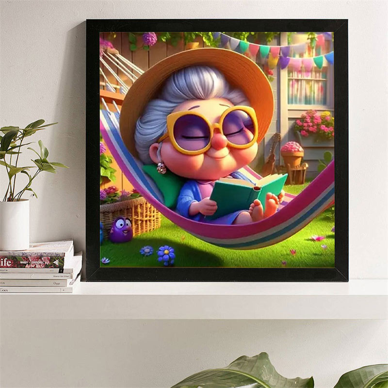 Rahmenloses, Oma-Diamantgemäld – Resin Art Wallpaper Bewertung und Preis