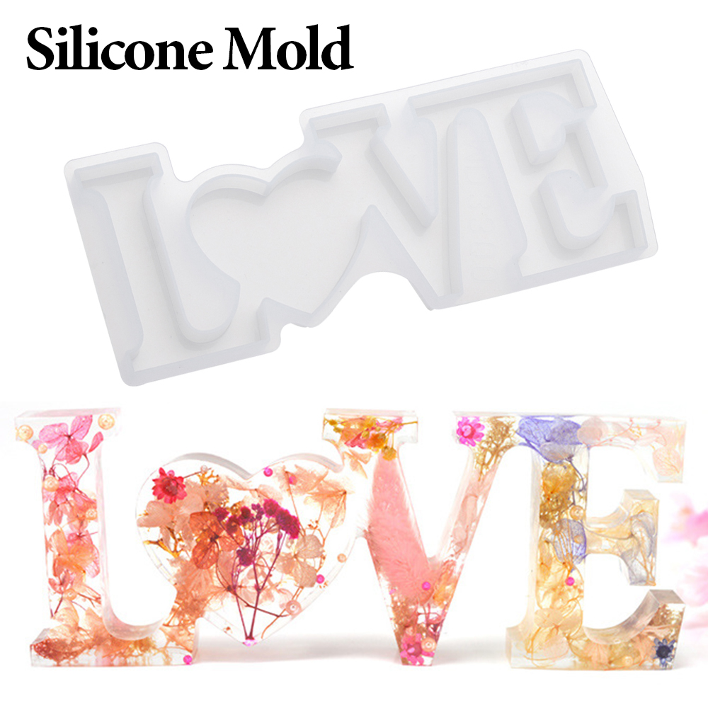 1 PC Herz Form HAUSE LIEBE Sil – Resin Art Alphabet Bewertung und Preis