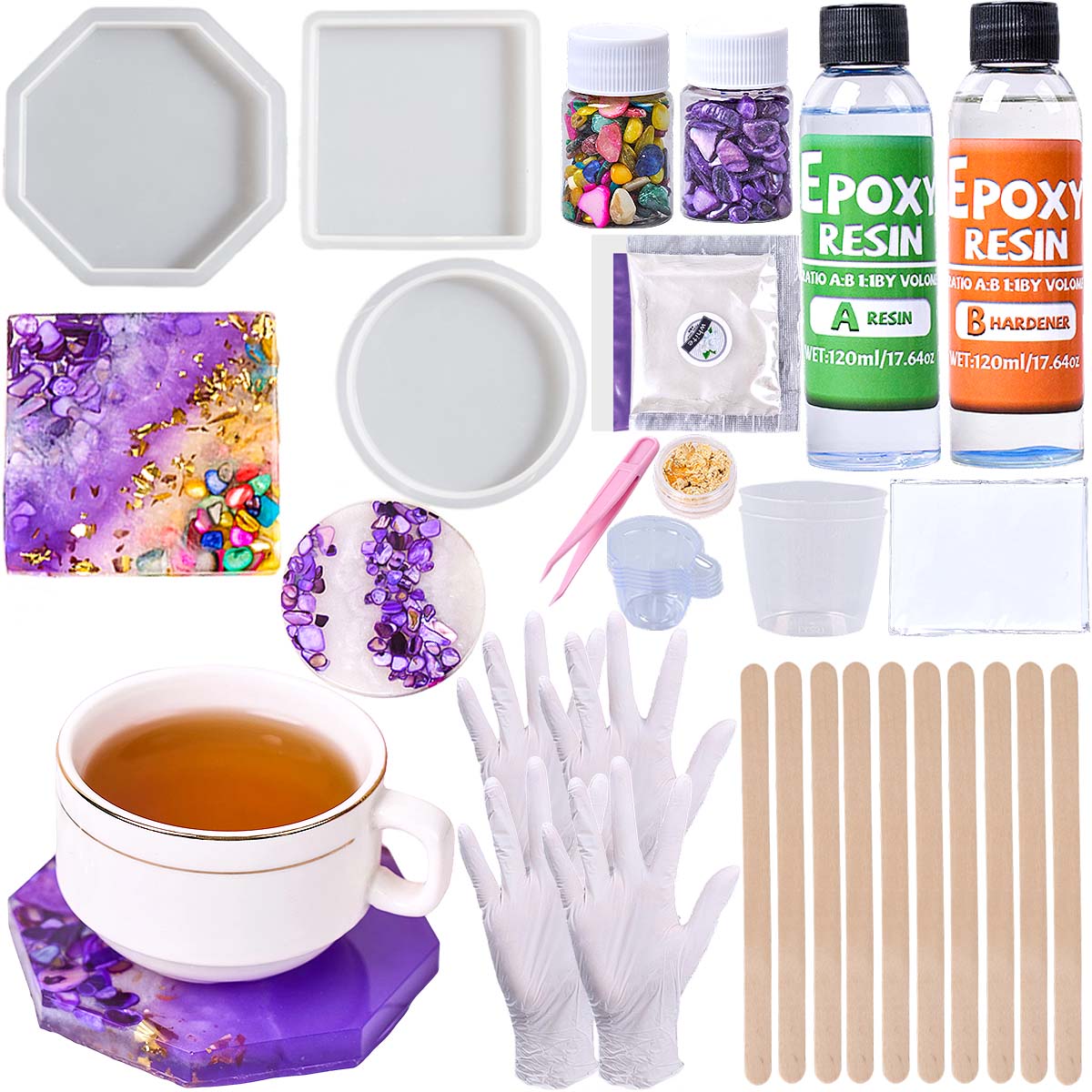 Epoxidharz-Untersetzer-Bastels – Resin Art Equipment Bewertung und Preis